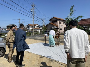 モデルハウスの地鎮祭 注文住宅ハウスメーカー ハウスクラフトのスタッフブログ