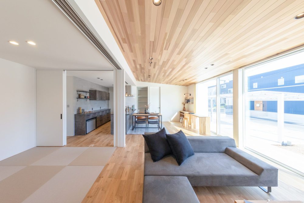 三重県の注文住宅はハウスクラフト|板張り天井がかっこいい平屋