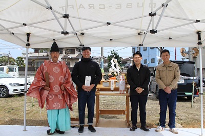 2023年8月完成予定のモデルハウス地鎮祭