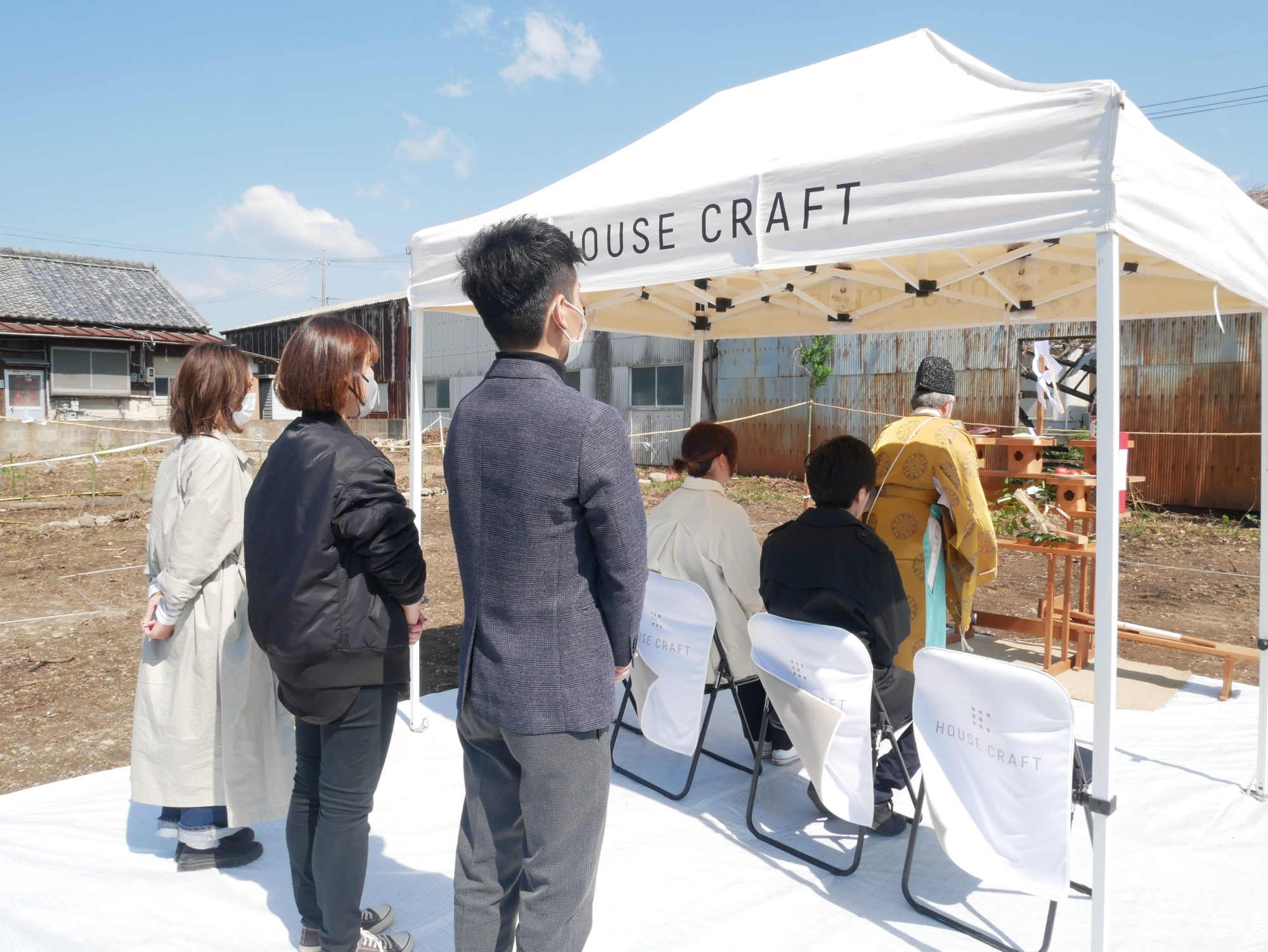 広大な土地での地鎮祭（三重県津市）