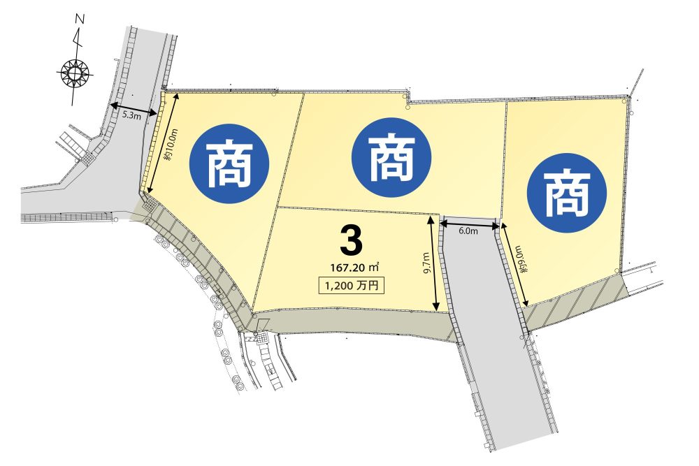 三重県の工務店ハウスクラフトの分譲地菰野町マップ