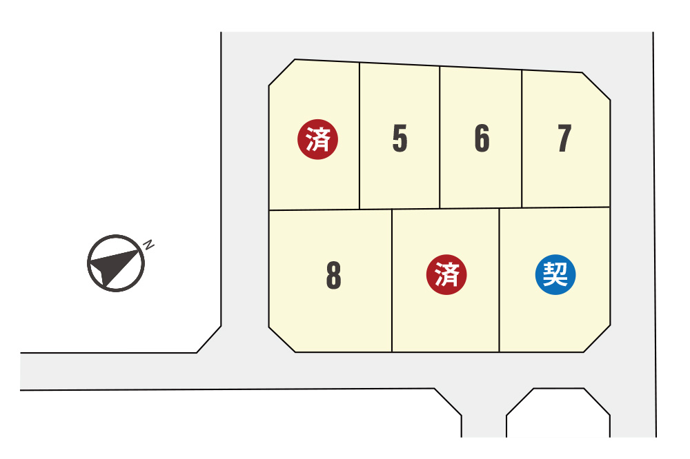 津市安濃町曽根分譲地区画図