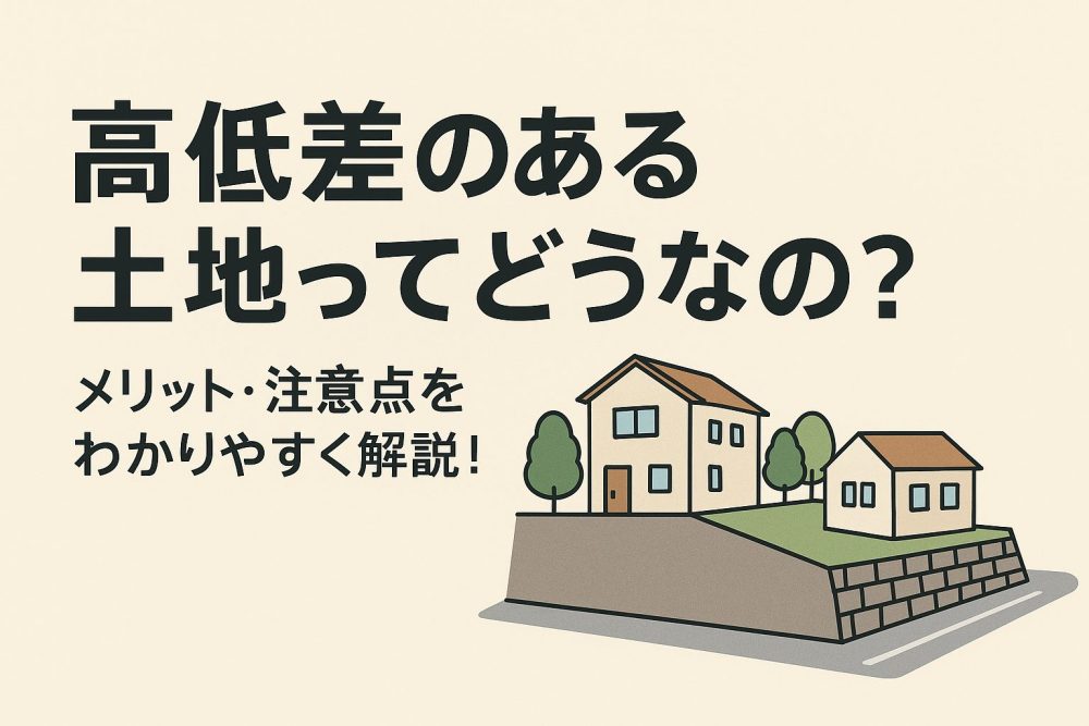 高低差のある土地のメリットと注意点を解説