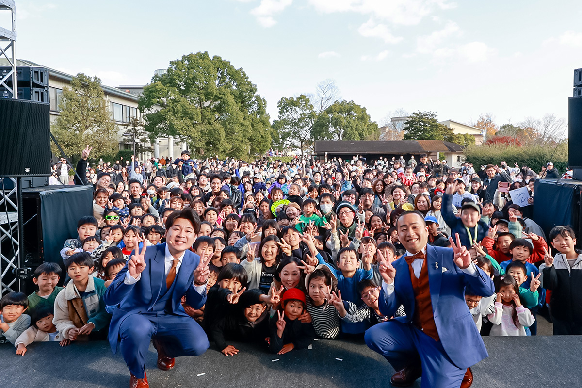 芸人のメンバーさんがまんなかマルシェに出演