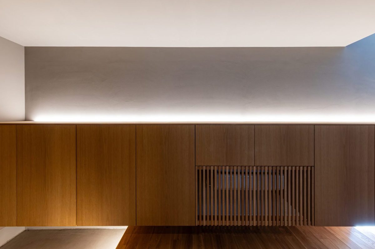 間接照明とLDK収納を組み合わせた造作家具